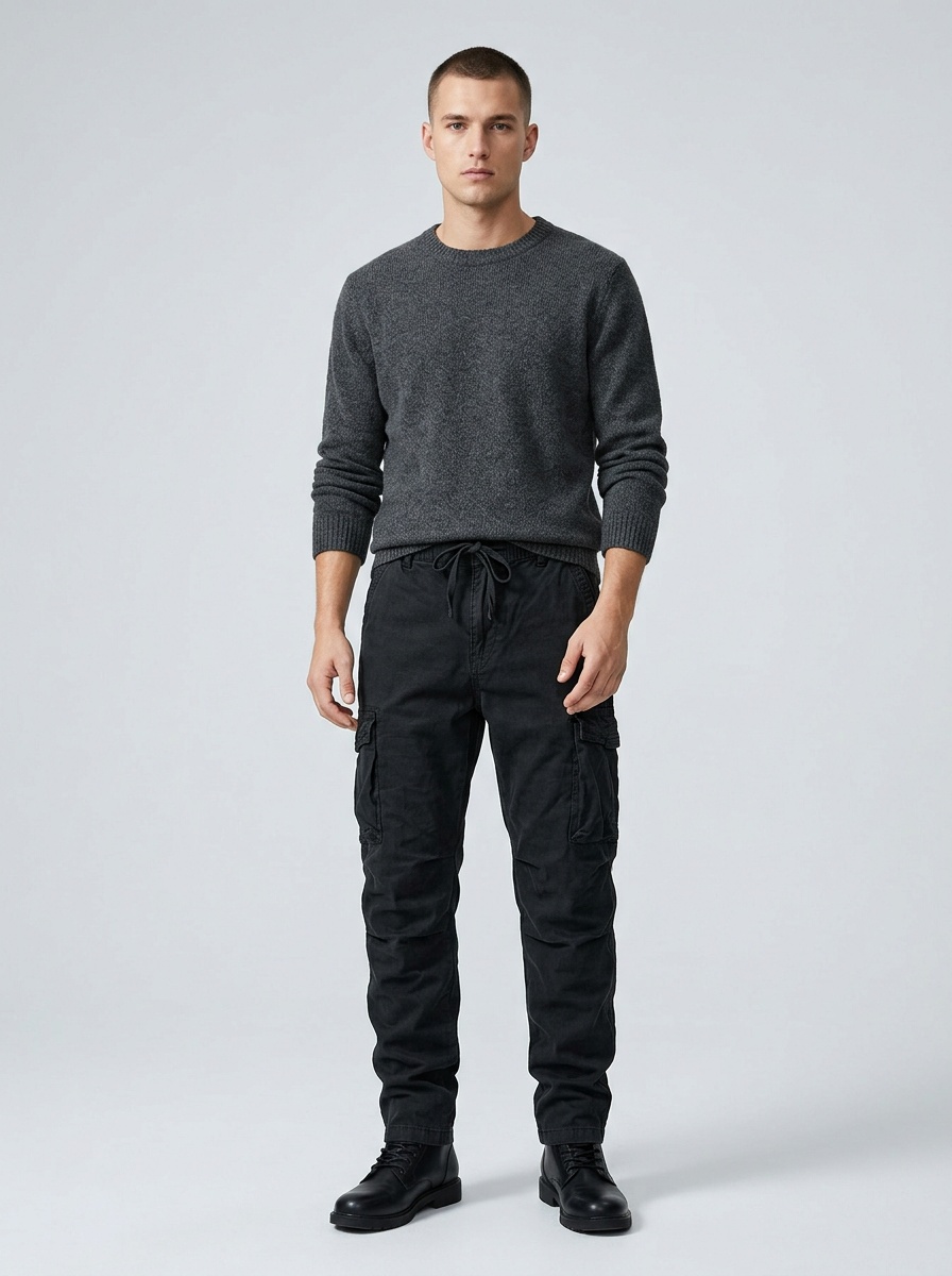 Loose Fit Vintage Straight Leg Men's Cargo Pants for Summer Casual Wear