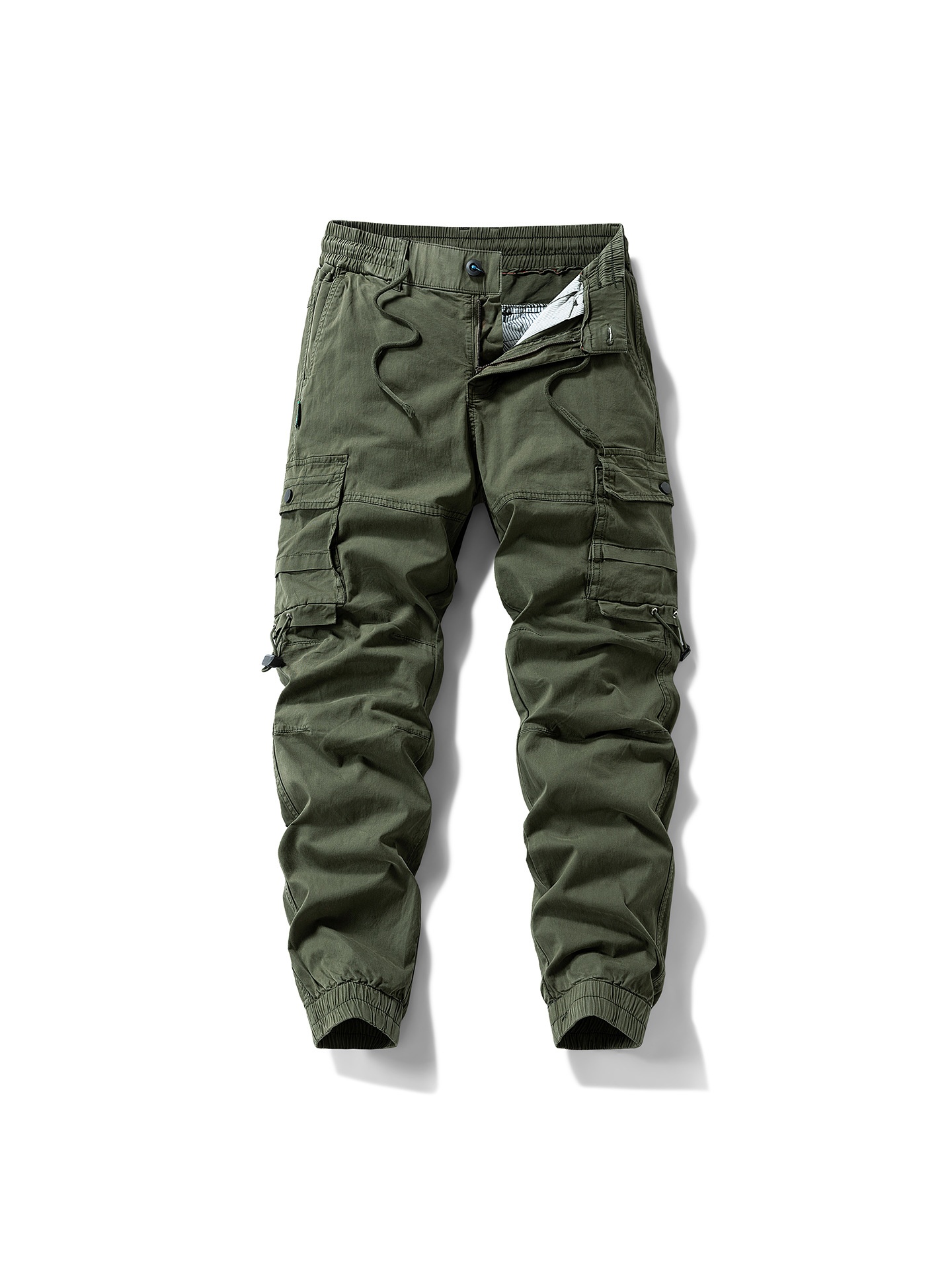 Simple Straight Fit Multi-Pocket Men's Cargo Pants for Casual Wear