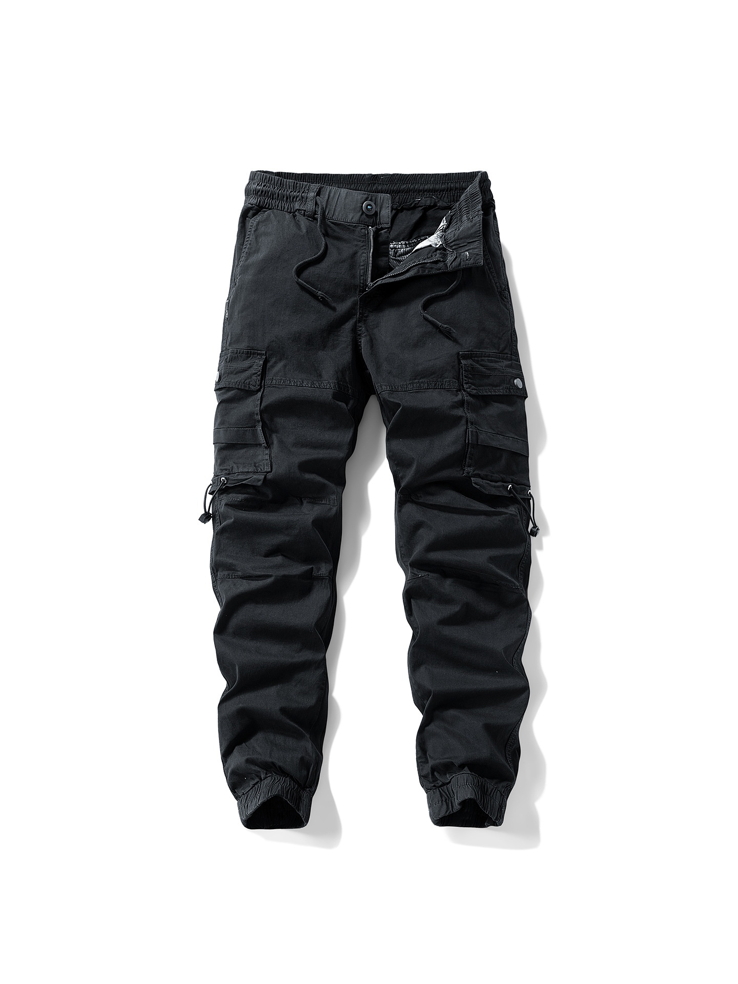 Simple Straight Fit Multi-Pocket Men's Cargo Pants for Casual Wear