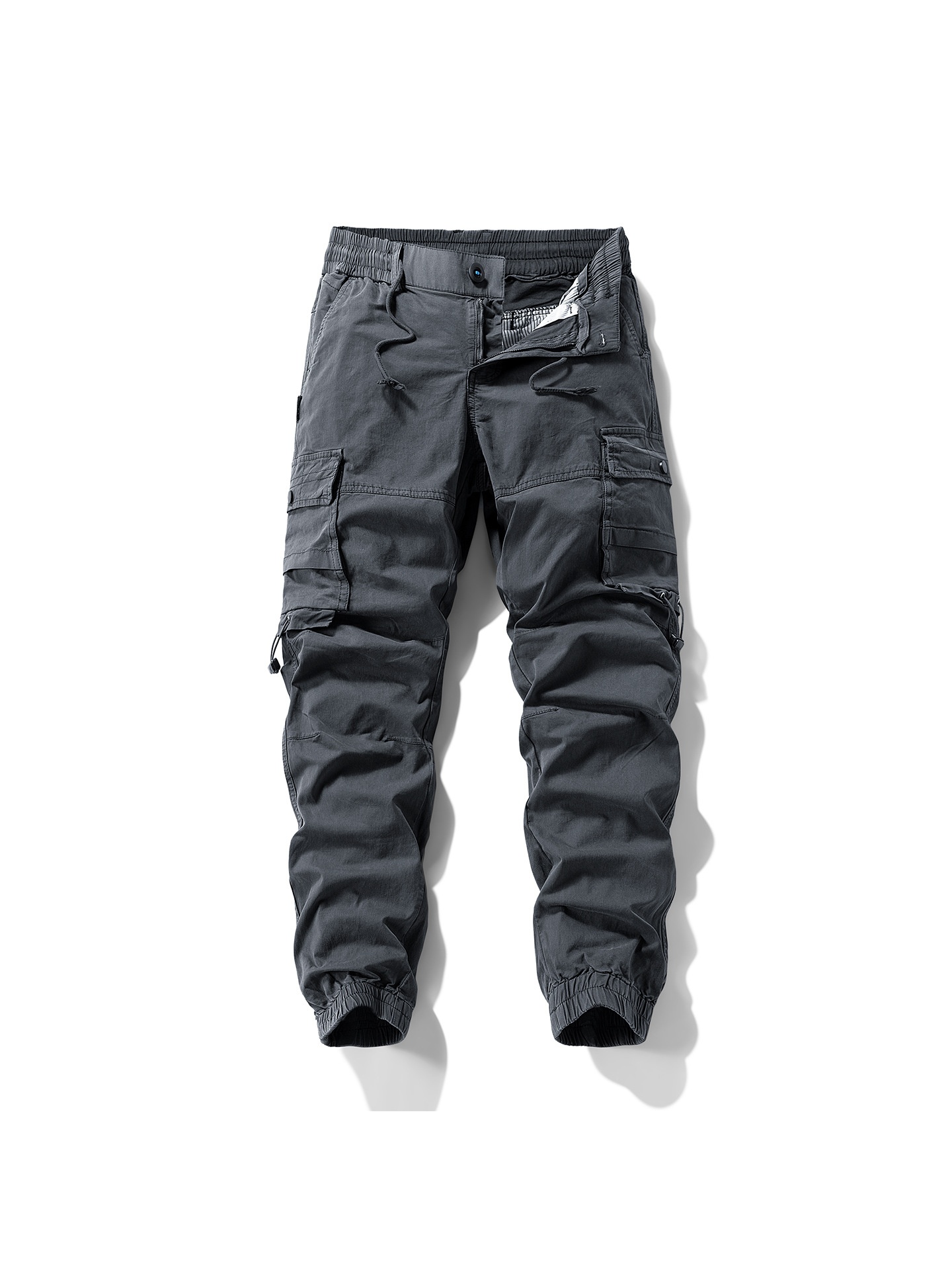 Simple Straight Fit Multi-Pocket Men's Cargo Pants for Casual Wear