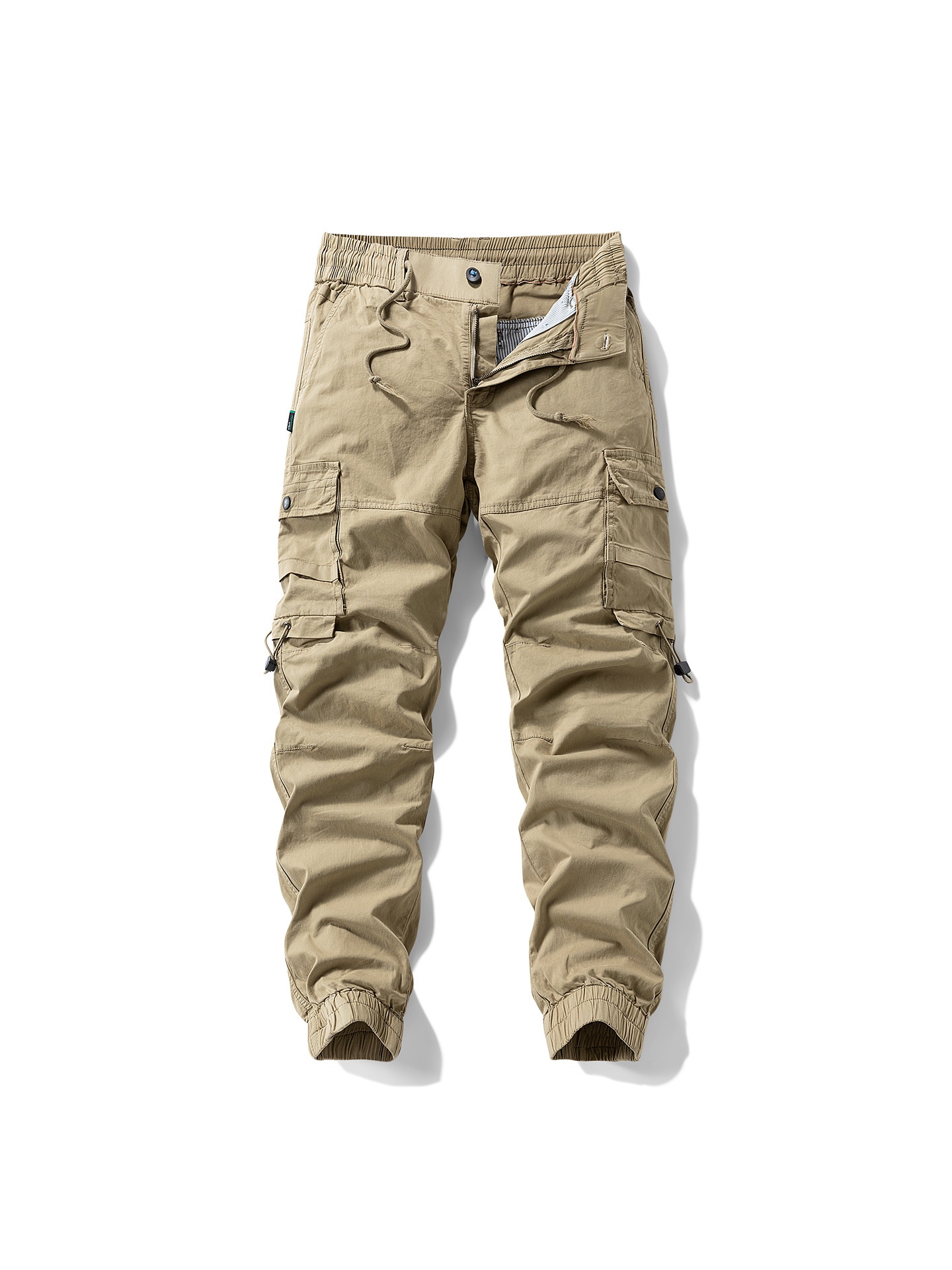 Simple Straight Fit Multi-Pocket Men's Cargo Pants for Casual Wear