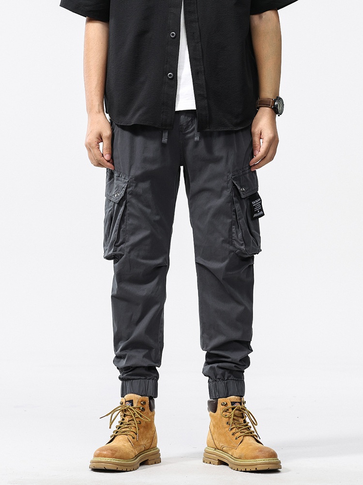 Vintage Straight Fit Relaxed Men's Cargo Pants for Summer Casual Wear