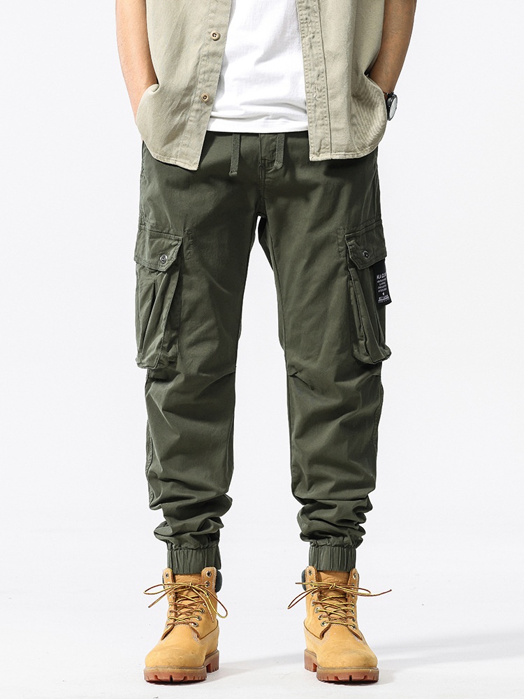 Vintage Straight Fit Relaxed Men's Cargo Pants for Summer Casual Wear
