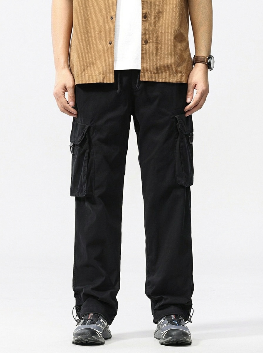 Loose Fit Straight Leg Men's Cargo Pants for Spring Casual Wear