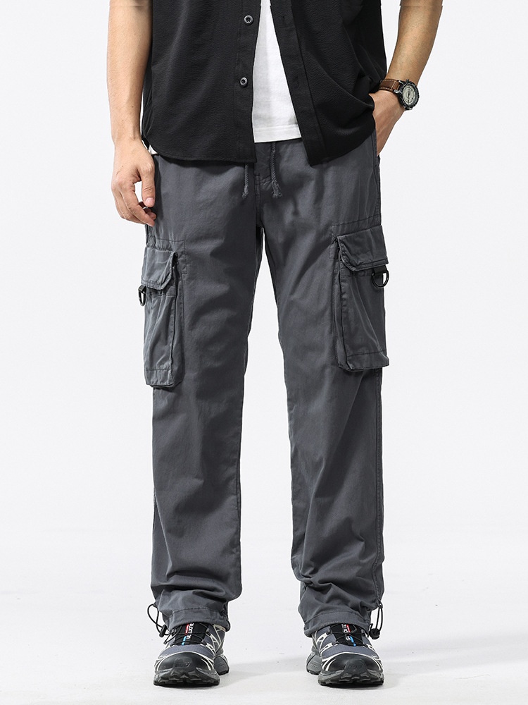 Loose Fit Straight Leg Men's Cargo Pants for Spring Casual Wear