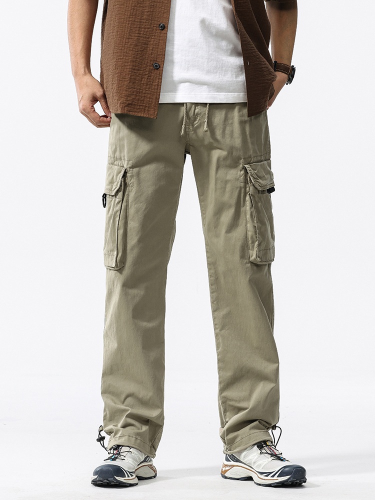 Loose Fit Straight Leg Men's Cargo Pants for Spring Casual Wear