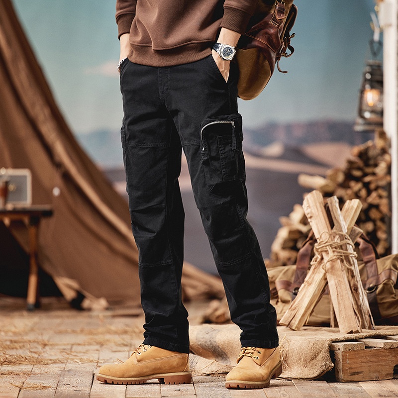 Relaxed Fit Multi-Pocket Camouflage Men's Cargo Pants for Casual Outdoor Wear