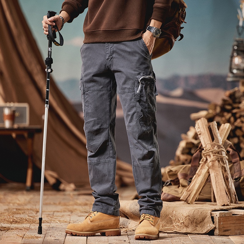 Relaxed Fit Multi-Pocket Camouflage Men's Cargo Pants for Casual Outdoor Wear