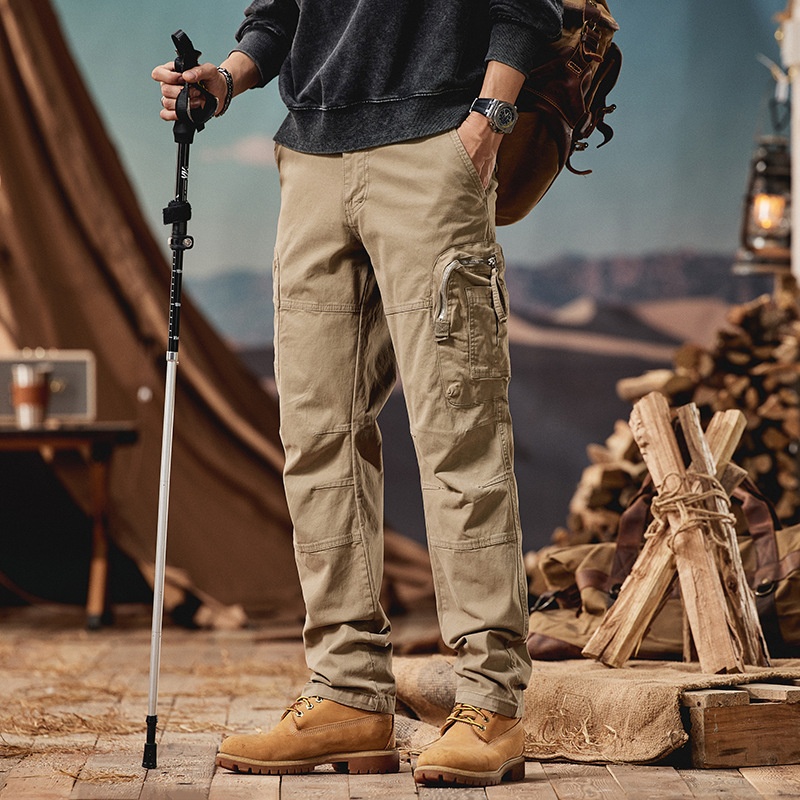 Relaxed Fit Multi-Pocket Camouflage Men's Cargo Pants for Casual Outdoor Wear