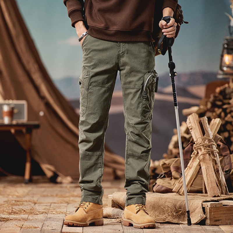 Relaxed Fit Multi-Pocket Camouflage Men's Cargo Pants for Casual Outdoor Wear