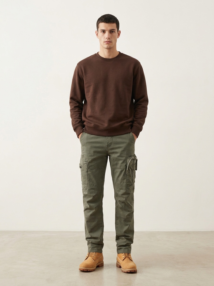 Relaxed Fit Multi-Pocket Camouflage Men's Cargo Pants for Casual Outdoor Wear