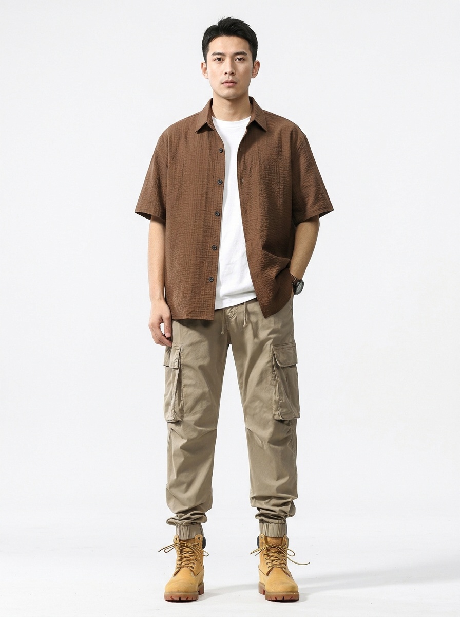 Tapered Fit Multi-Pocket Men's Cargo Pants for Casual Wear