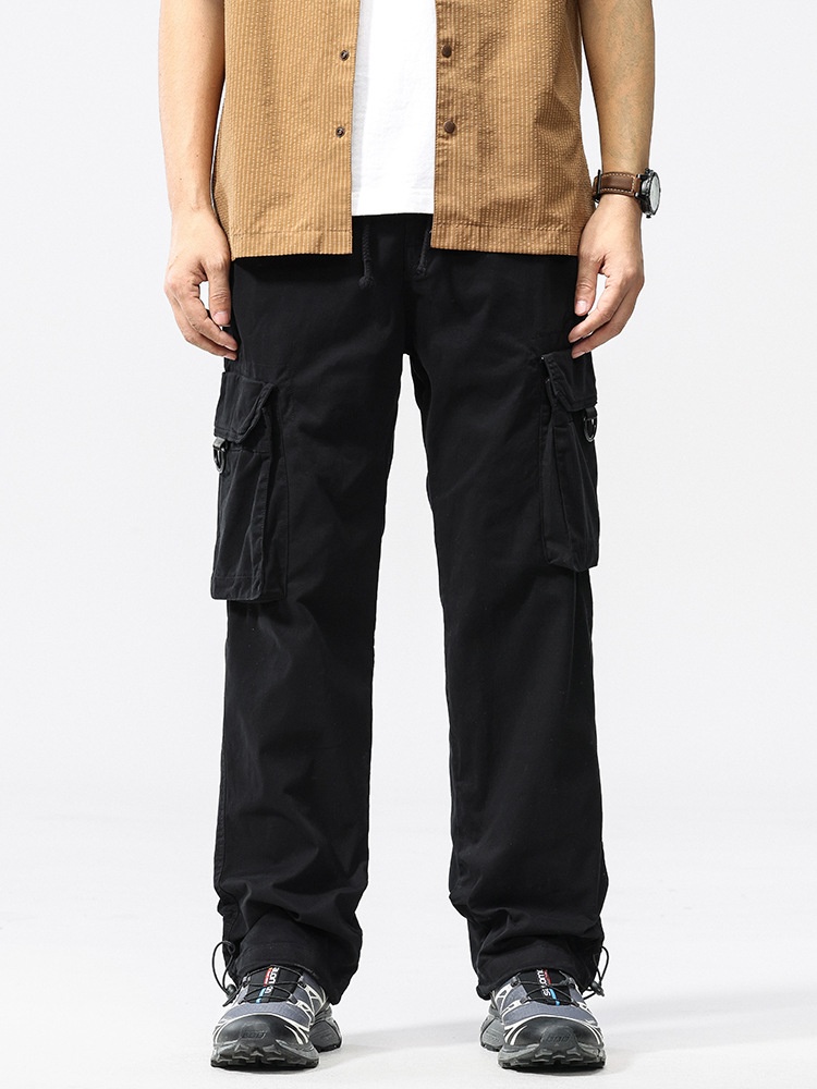 Retro Style Multi-Pocket Men's Cargo Pants for Spring Casual Wear