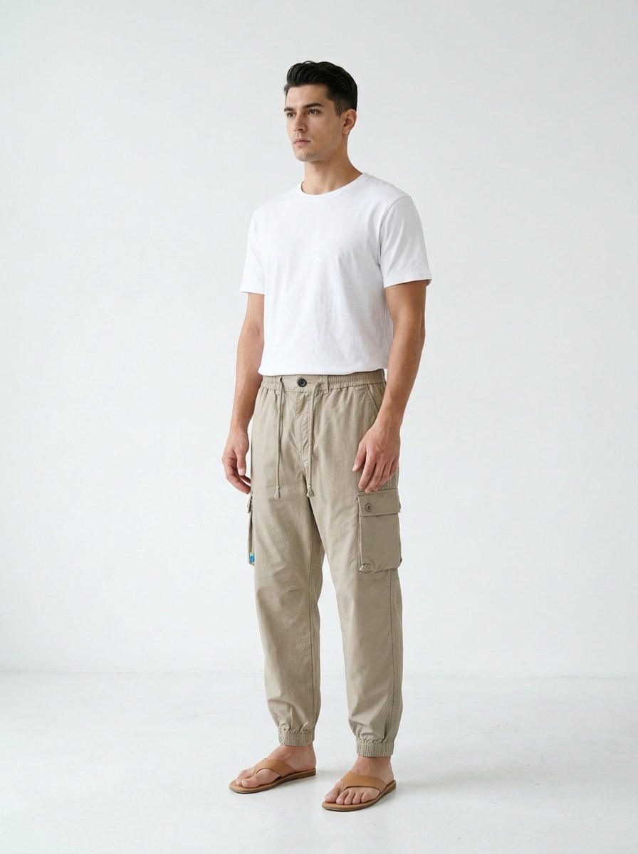 Durable Design Casual Athletic Men's Cargo Pants for Travel and Outdoor Wear