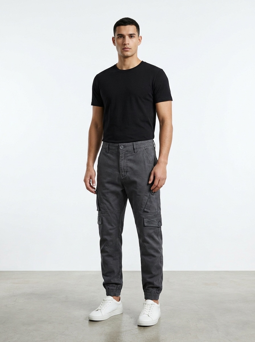 Functional Outdoor Performance Men's Cargo Pants for Casual Athletic Wear