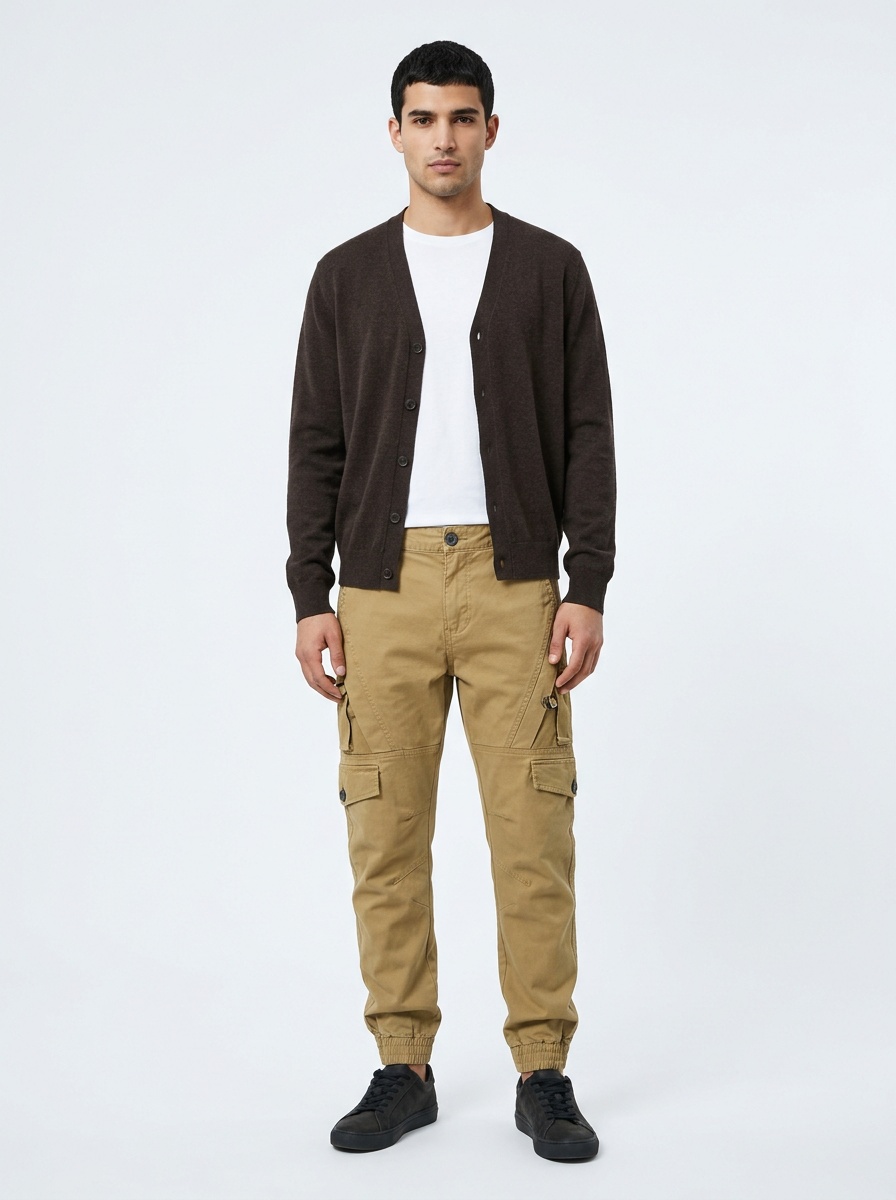 Functional Outdoor Performance Men's Cargo Pants for Casual Athletic Wear