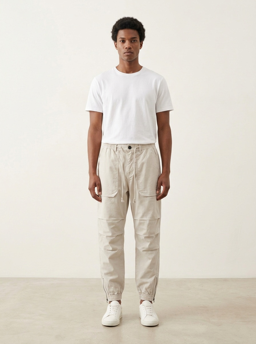 Vintage-Inspired Tapered Men's Cargo Pants for Casual Wear