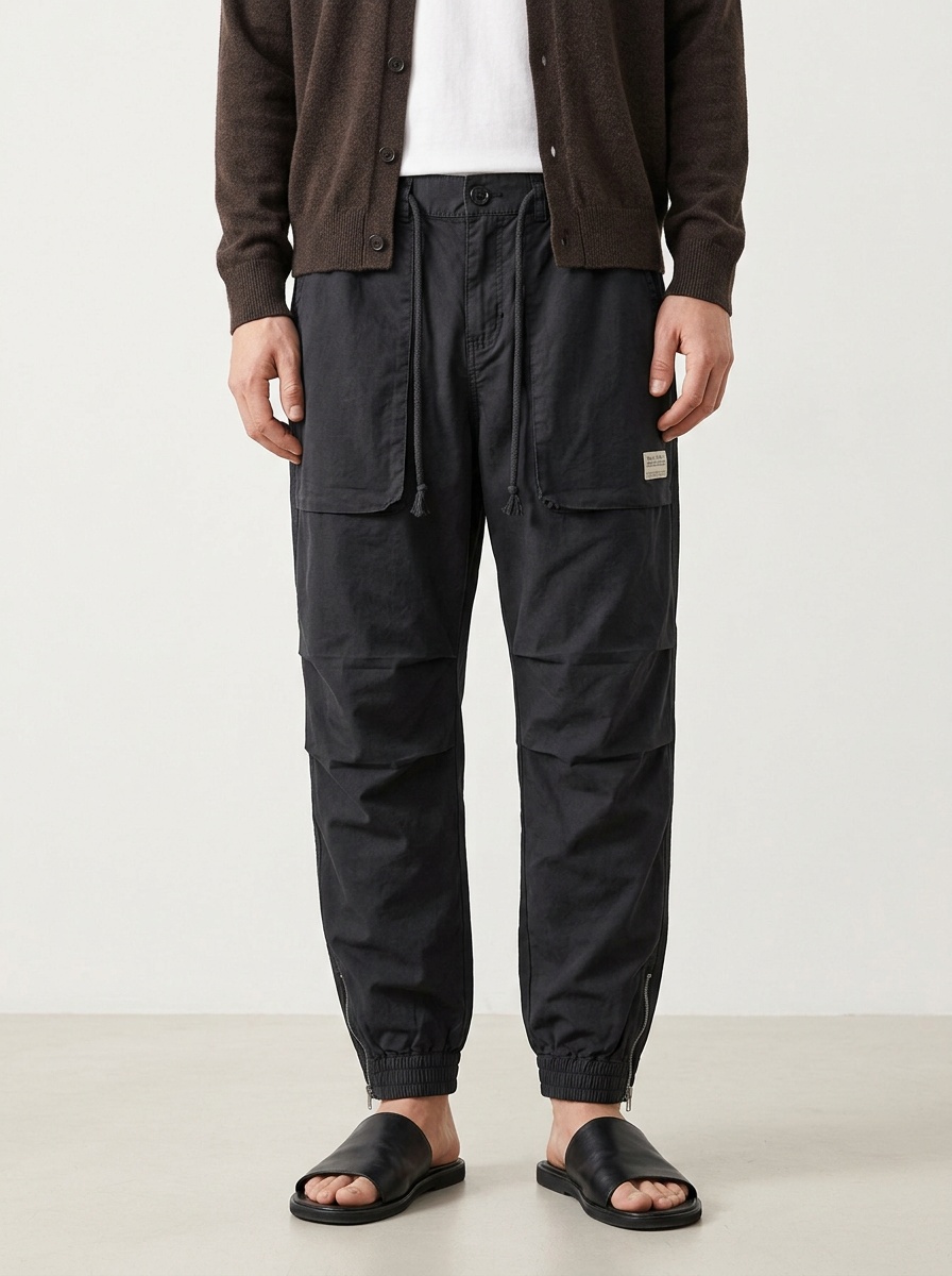 Vintage-Inspired Tapered Men's Cargo Pants for Casual Wear