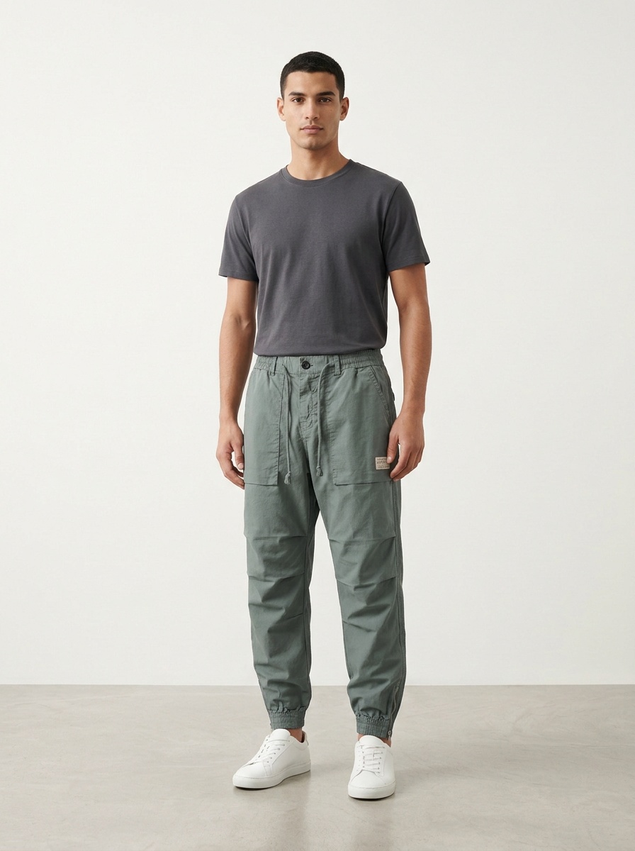 Vintage-Inspired Tapered Men's Cargo Pants for Casual Wear