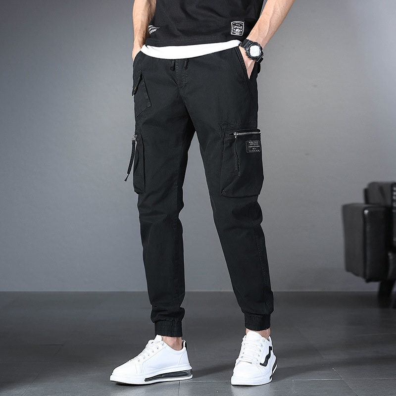 Lightweight Stretch Fit Multi-Pocket Men's Cargo Pants for Outdoor Casual Wear