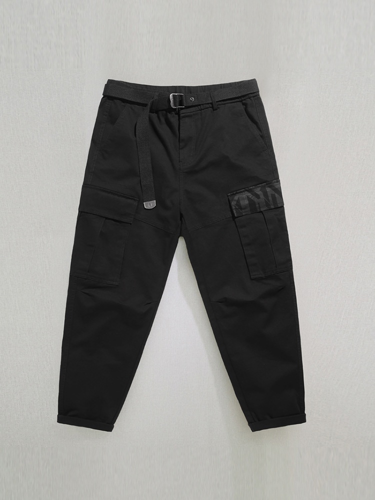 Straight Fit Multi-Pocket Men's Cargo Pants for Casual Winter Wear