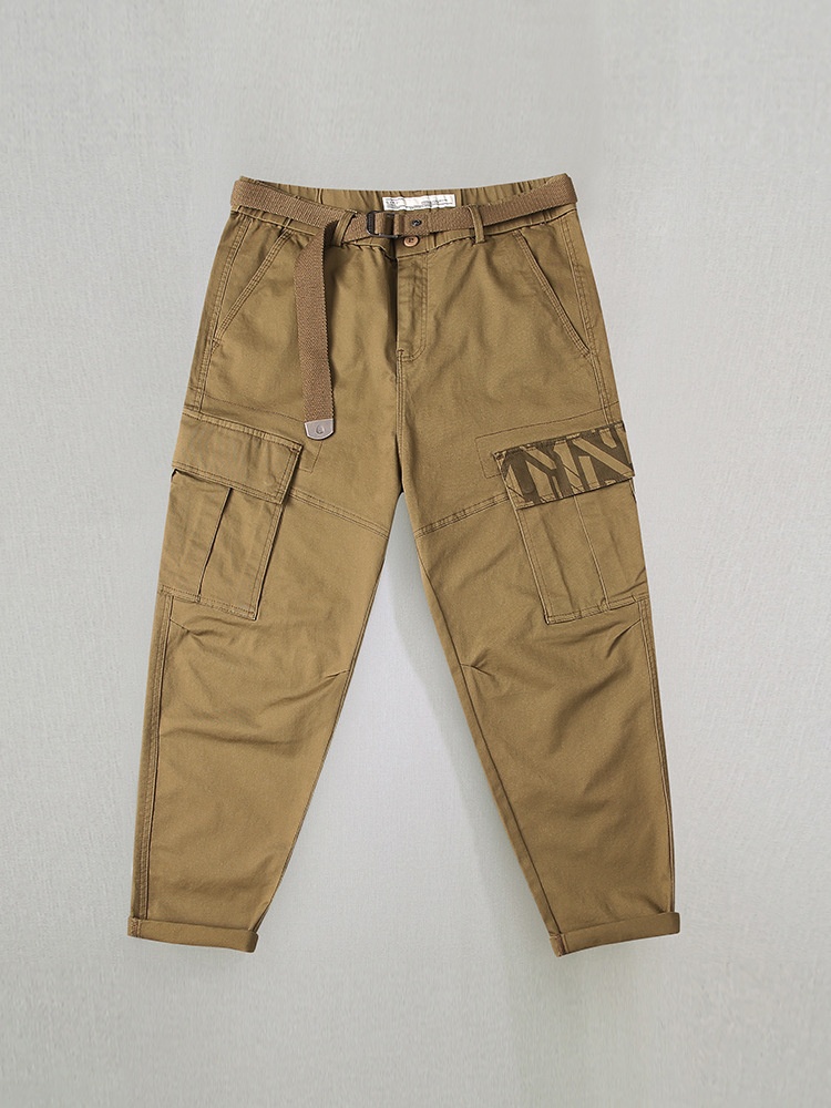 Straight Fit Multi-Pocket Men's Cargo Pants for Casual Winter Wear