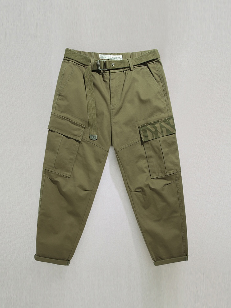 Straight Fit Multi-Pocket Men's Cargo Pants for Casual Winter Wear