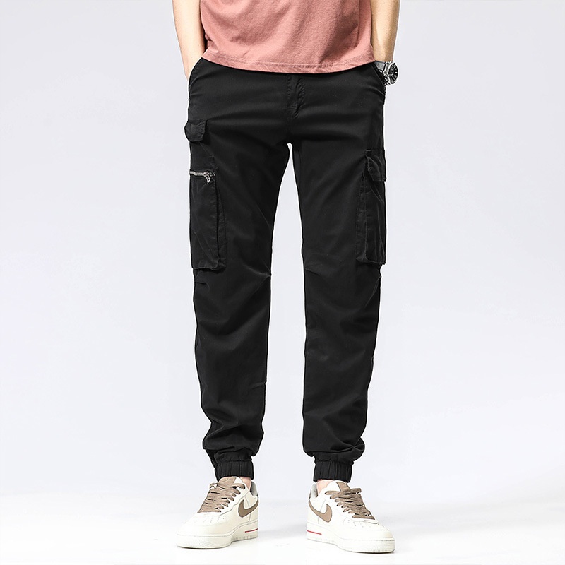 Classic Minimalist Stretch Men's Cargo Pants for Casual Outdoor Wear