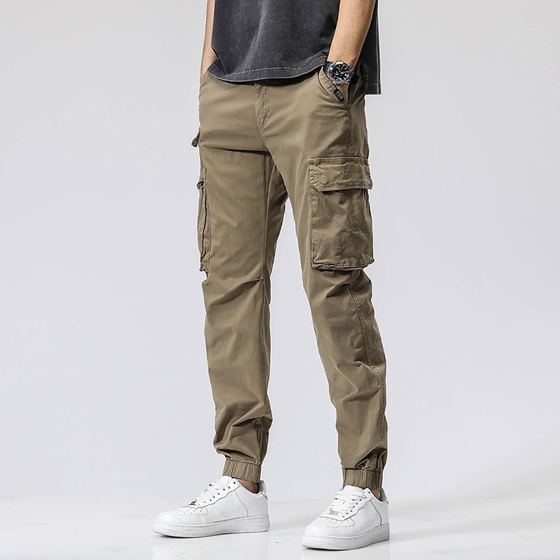 Classic Minimalist Stretch Men's Cargo Pants for Casual Outdoor Wear