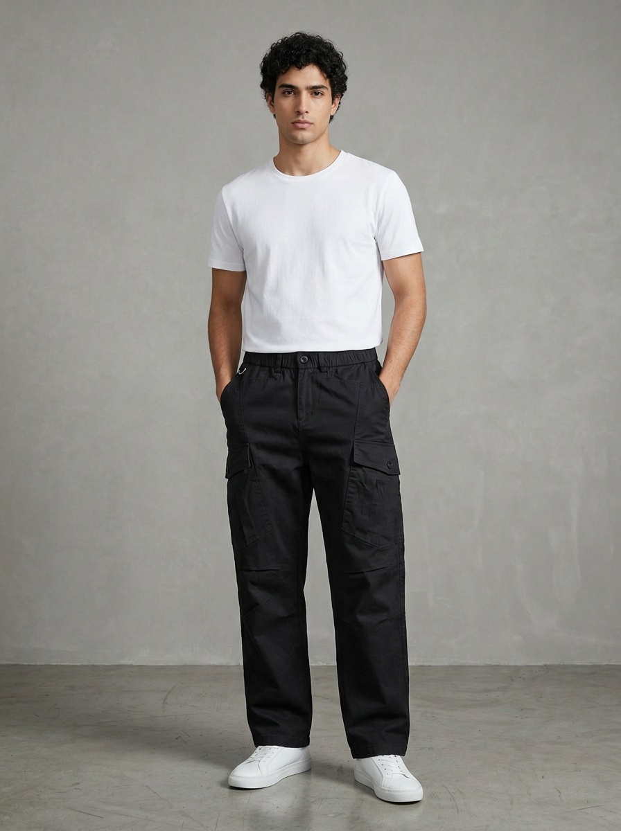 Functional Pleated Multi-Pocket Casual Men's Cargo Pants