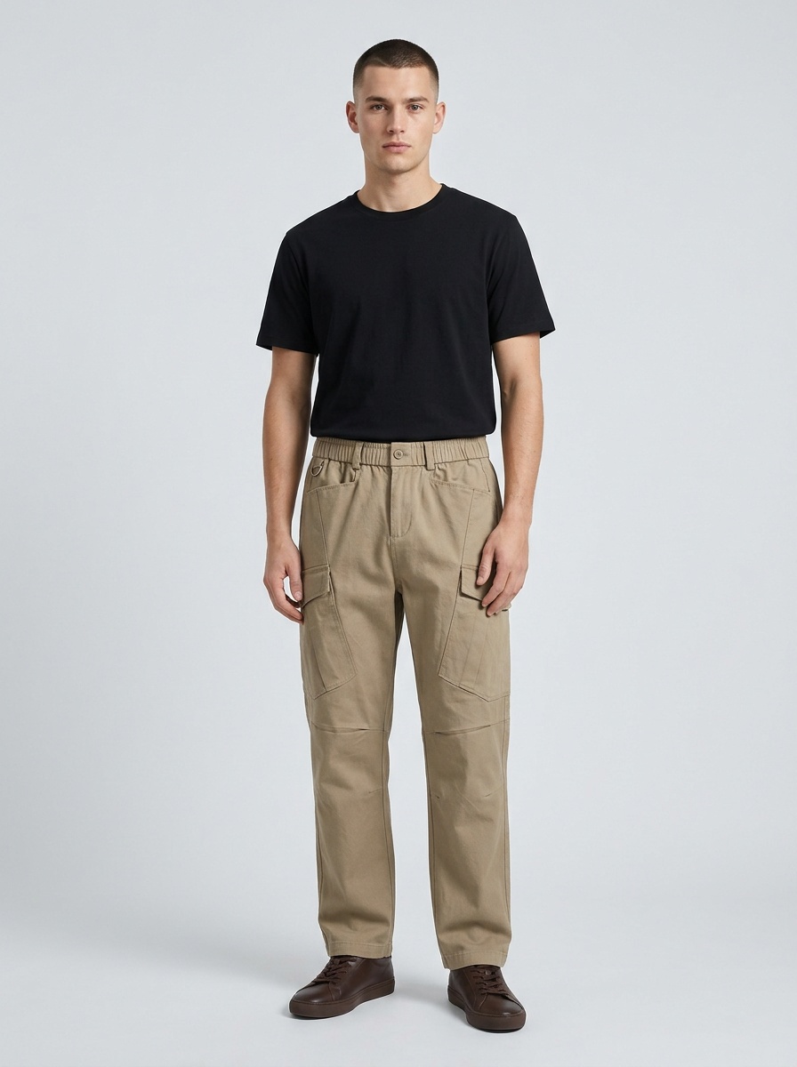 Functional Pleated Multi-Pocket Casual Men's Cargo Pants