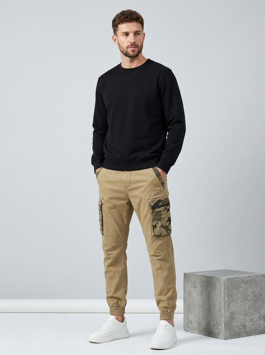 Slim Fit Camouflage Multi-Pocket Men's Cargo Pants for Casual Streetwear