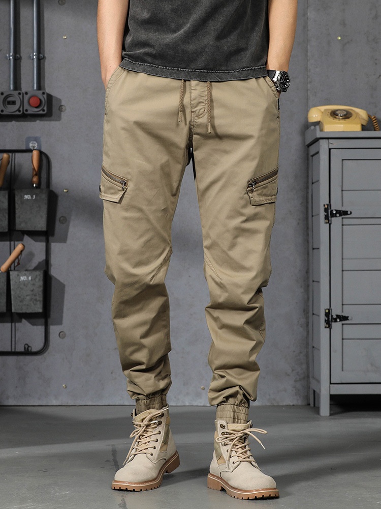 Slim Fit Stretch Functional Men's Jogger Cargo Pants for Casual Athletic Wear