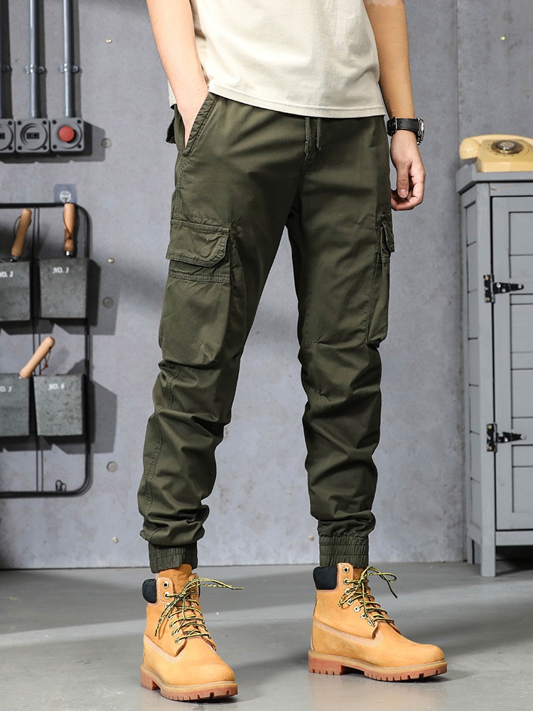 Lässige, taillierte Vintage-Cargohose für Herren – ideal für sportliche Freizeitkleidung