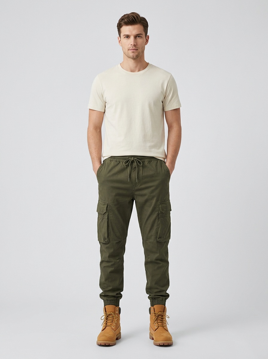 Lässige, taillierte Vintage-Cargohose für Herren – ideal für sportliche Freizeitkleidung