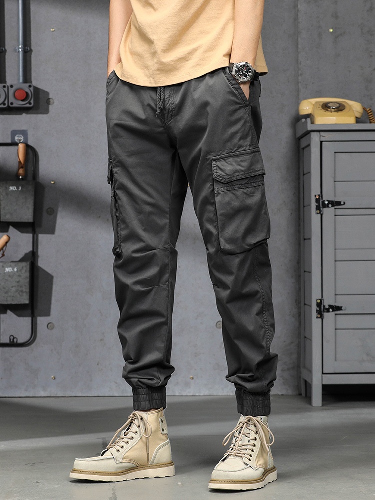 Lässige, taillierte Vintage-Cargohose für Herren – ideal für sportliche Freizeitkleidung