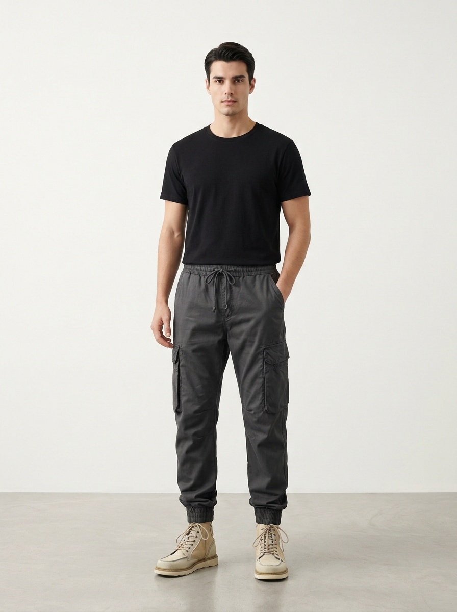 Lässige, taillierte Vintage-Cargohose für Herren – ideal für sportliche Freizeitkleidung