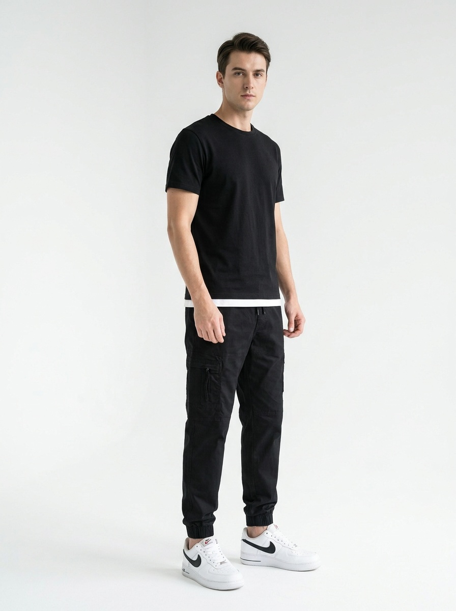 Stretch Fit Retro Tapered Men's Cargo Pants for Versatile Outdoor Wear