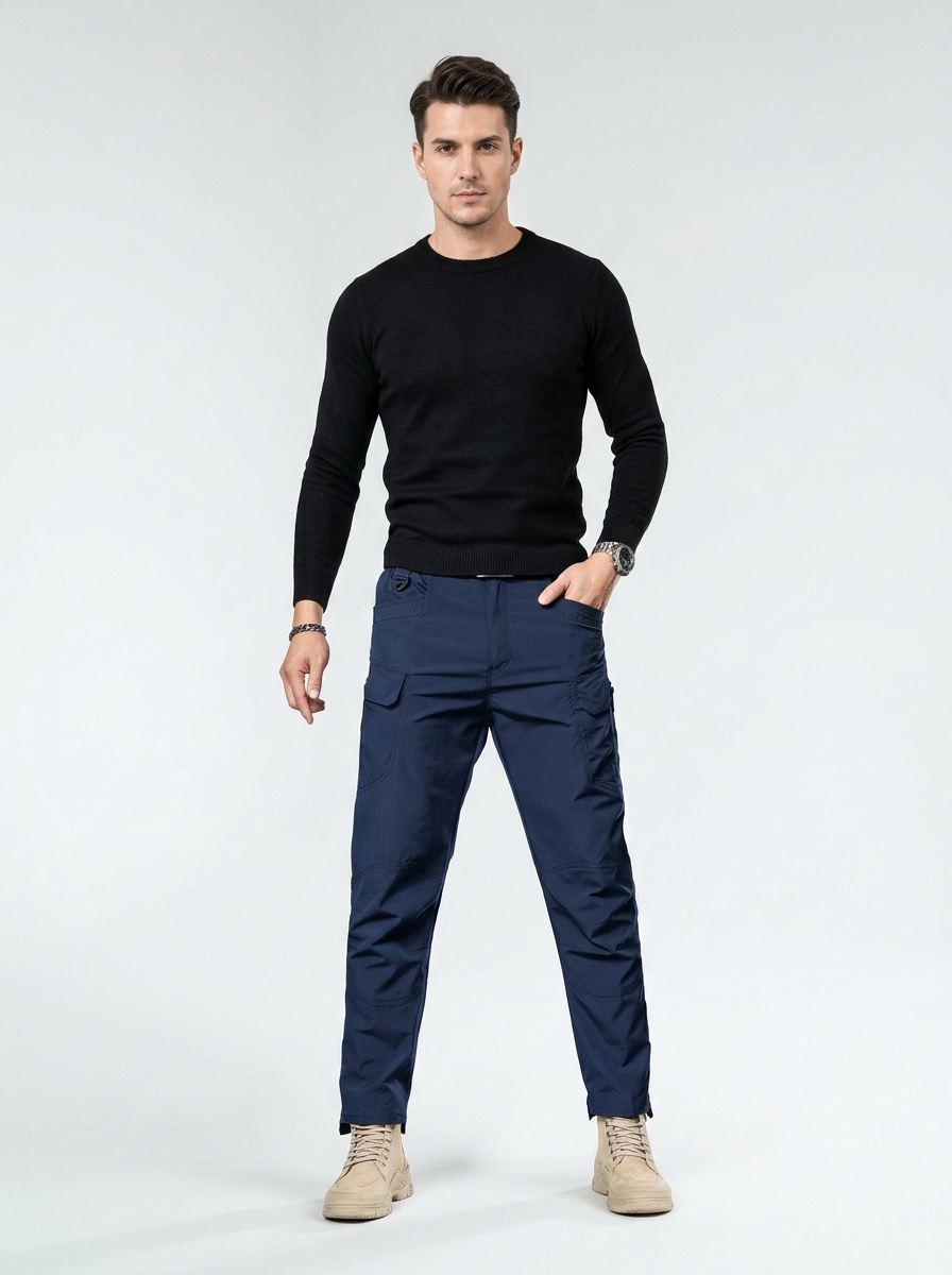 Slim Fit Vintage Straight Leg Men's Cargo Pants