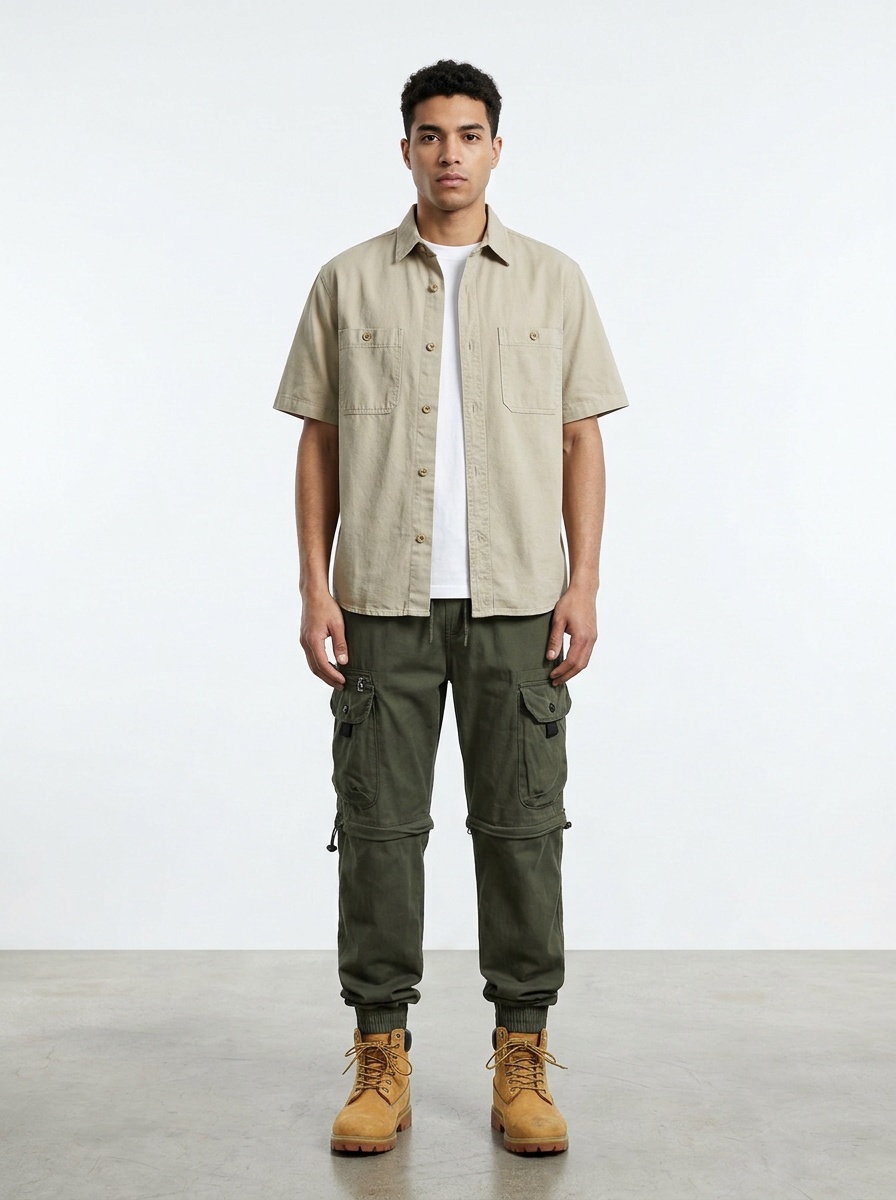 Relaxed Fit Vintage Functional Outdoor Tapered Men's Cargo Pants