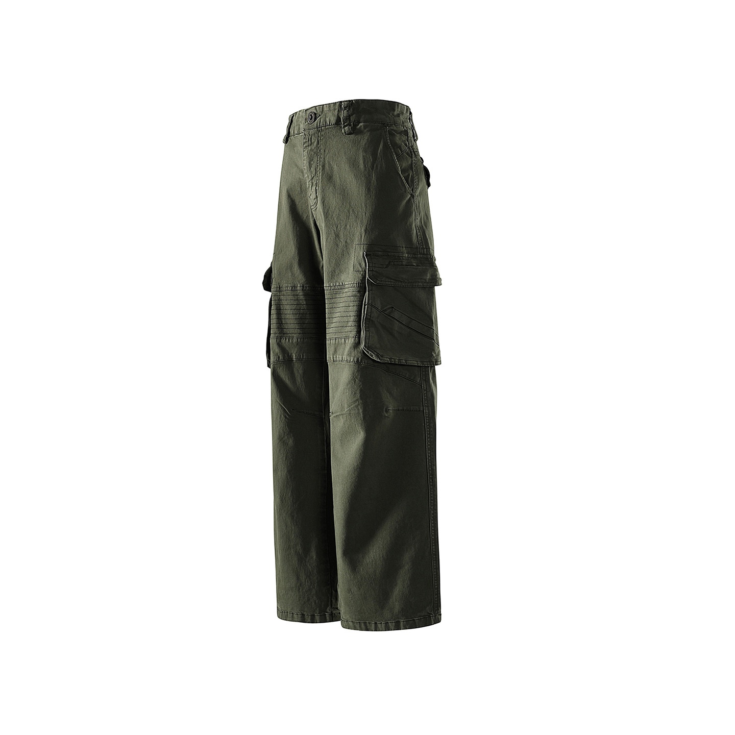 Relaxed Fit Straight Leg Multi-Pocket Men's Cargo Pants for Casual Wear