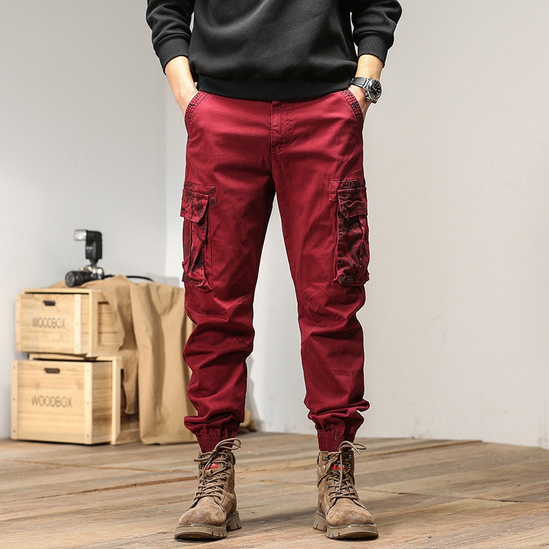 Slim Fit Tapered Camouflage Men's Cargo Jogger Pants for Casual Wear