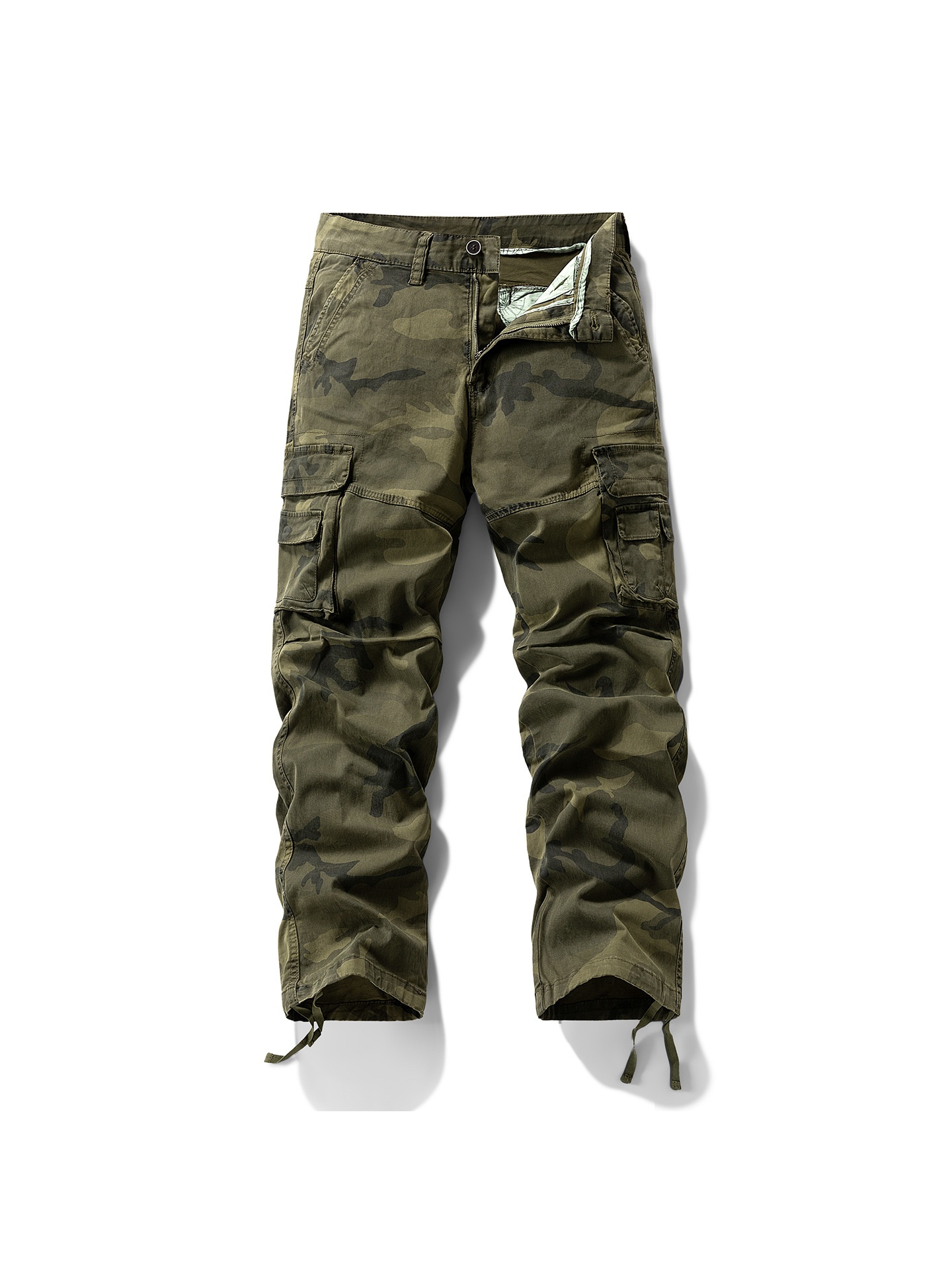 Vintage Relaxed Fit Camouflage Men's Cargo Pants for Casual Wear