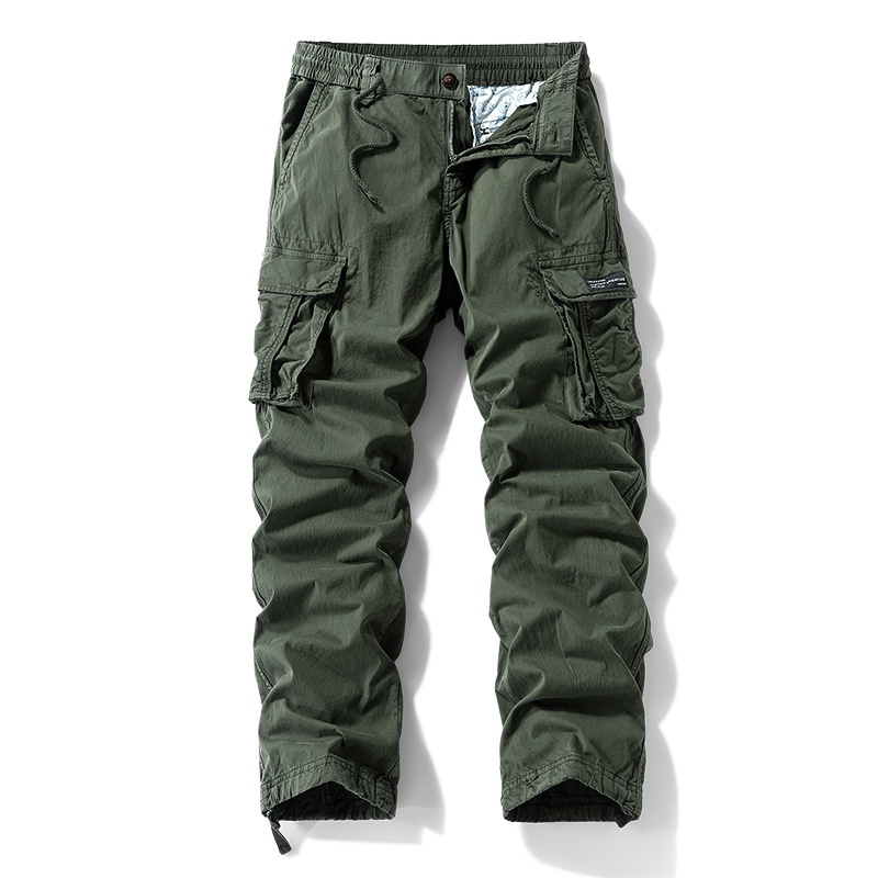Vintage Style Multi-Pocket Tapered Men's Cargo Pants for Outdoor Casual Wear