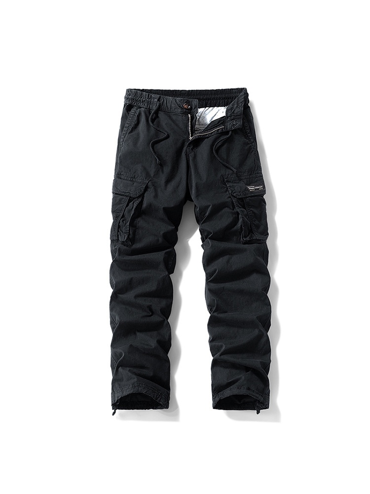 Vintage Style Multi-Pocket Tapered Men's Cargo Pants for Outdoor Casual Wear