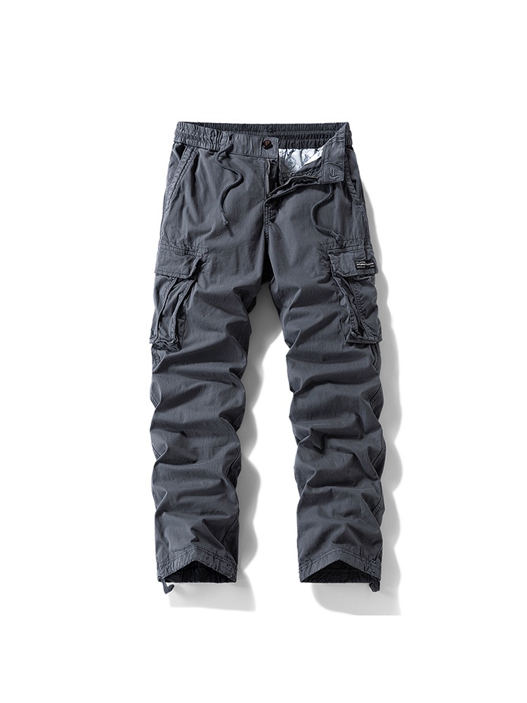 Vintage Style Multi-Pocket Tapered Men's Cargo Pants for Outdoor Casual Wear