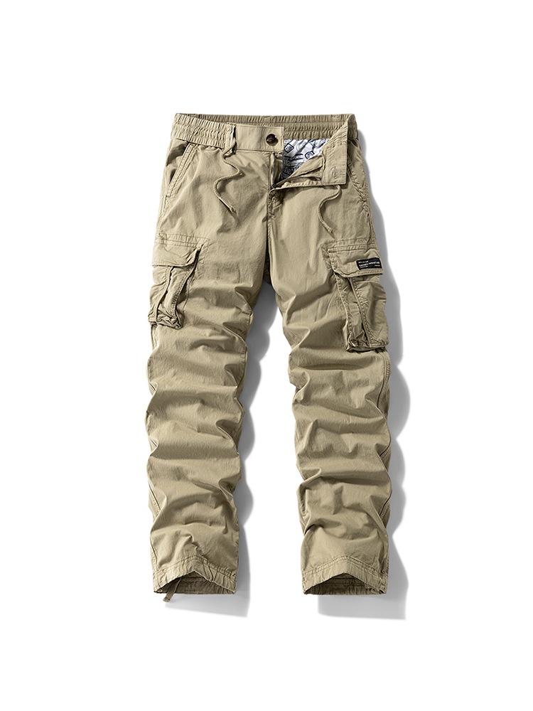 Vintage Style Multi-Pocket Tapered Men's Cargo Pants for Outdoor Casual Wear