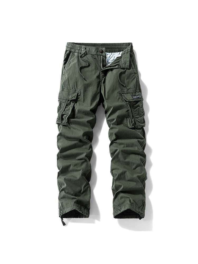 Vintage Style Multi-Pocket Tapered Men's Cargo Pants for Outdoor Casual Wear