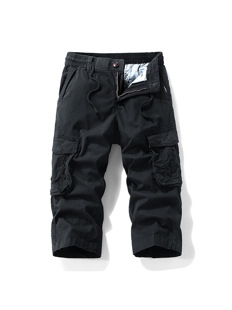 Relaxed Fit Vintage Cropped Men's Cargo Pants for Casual Wear