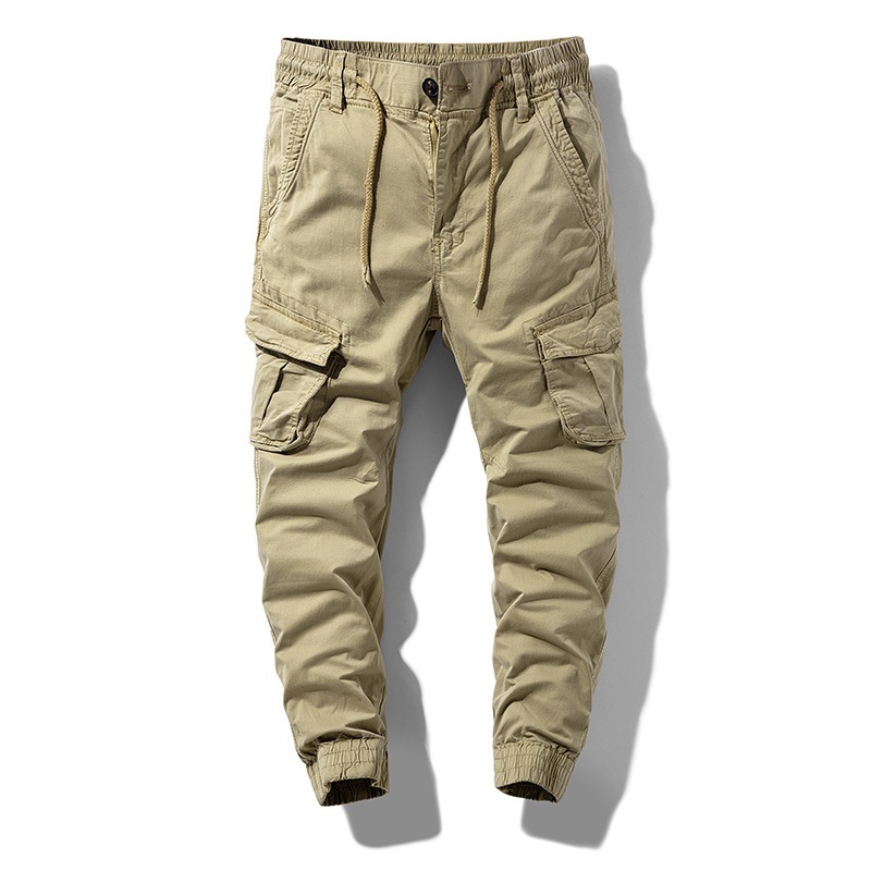 Multi-Pocket Stretch Fit Tapered Men's Cargo Pants